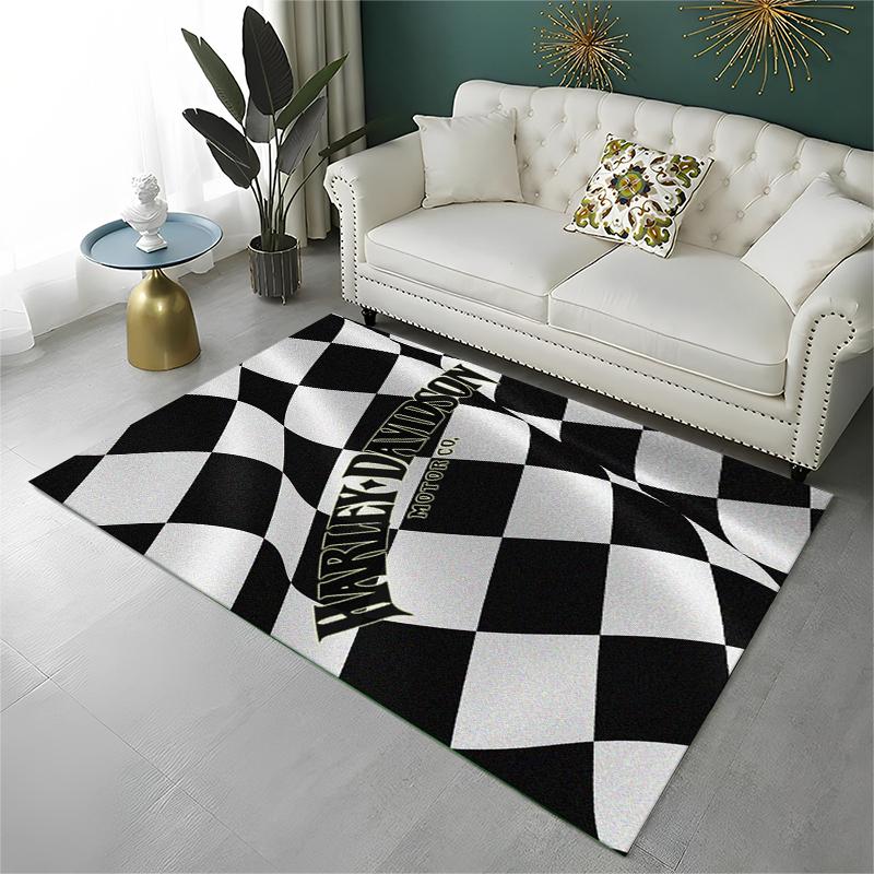 

Classic H-Harleys Racing Moto Carpet Rug for Playroom Bedroom Living Room Sofa Home Decor,kid Game Area Rug Non-slip Floor Mat 40x60cm