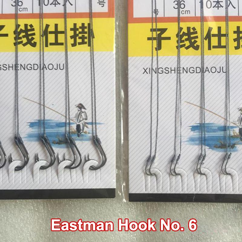 5 Group 10Pcs Fishhooks Swivel Fishing Tackle Combination String Hook Small Fishing Line