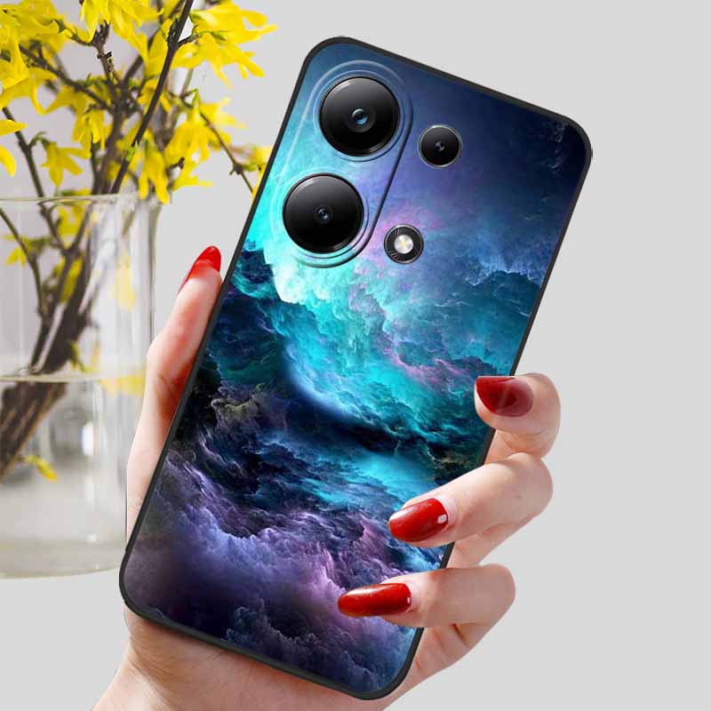 For Xiaomi Redmi Note 13 Pro 4G Case Black Silicon TPU Shockproof Soft Cover For Redmi Note13 4G 2024 Protect Capa 13Pro Coque