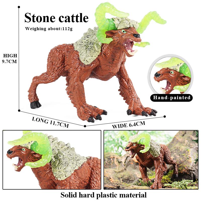 Oenux Phoenix Cerberus Ice Monster Model Cerberus Griffin Dragon Dinosaurs Action Figures Animals Toy Collection Kid Gift