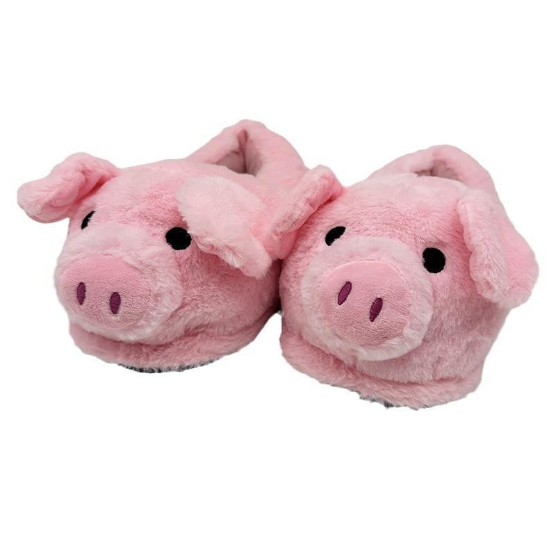 Gemütliche Rosa Schwein Plüsch Hausschuhe: Weiche, warme und niedliche Hausschuhe 35-39 white