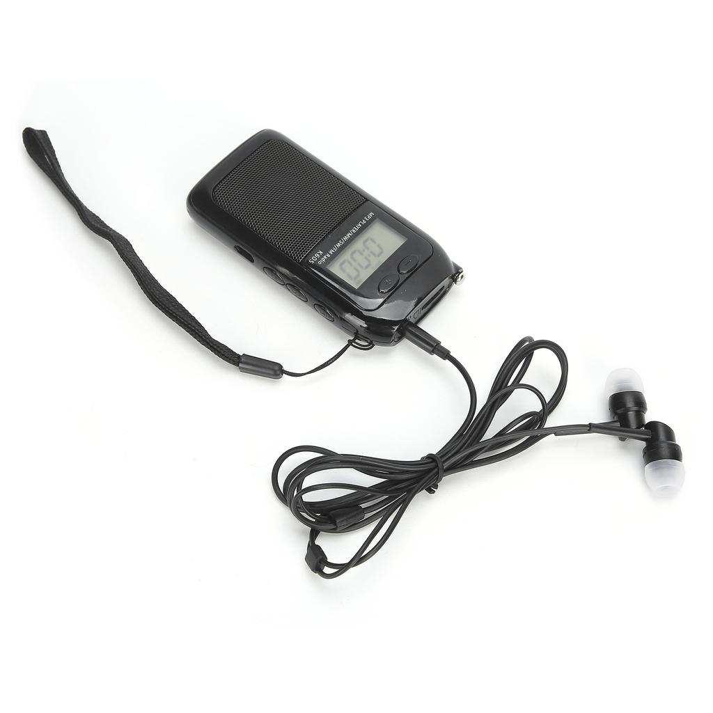 K‑605 Mini MP3 Player FM/SW/MW Digital Tuning Radio Receiver LCD Display with Earphones