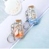 Sea Sand Drifting Bottle Keychain Conch Beach Style Keychain  DIY Handmade Jewelry