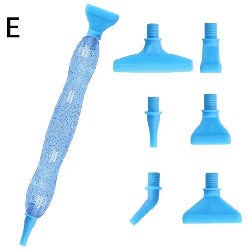 Outil de peinture diamant 5D, stylo à pointe en résine, nouveau stylo de peinture diamant avec conception de fil, Kits de têtes de stylo multi-placeurs