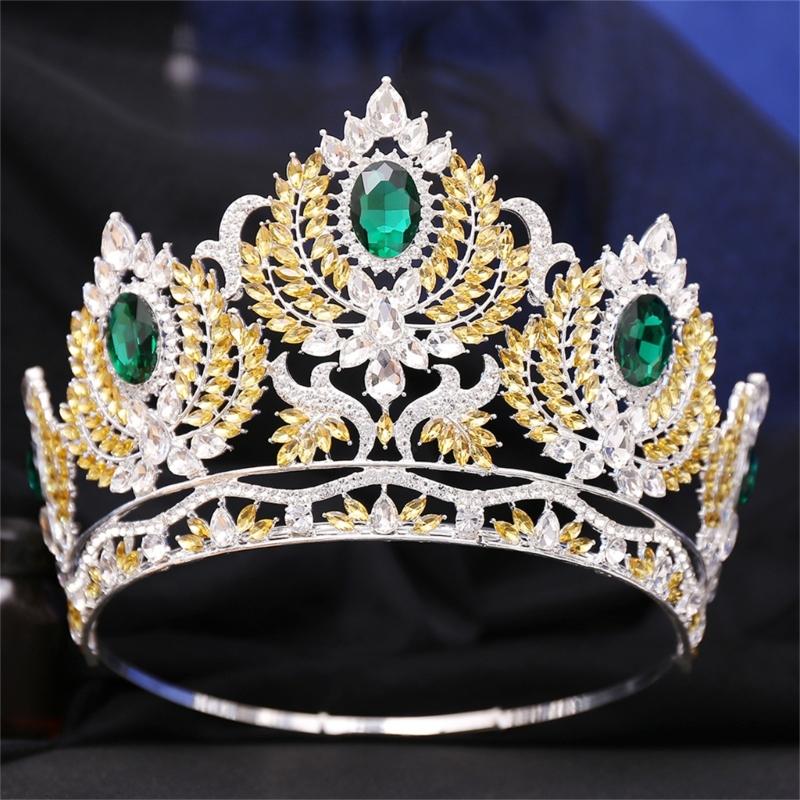Couronnes en cristal élégantes avec peigne pour femmes, magnifiques tiares de princesse pour anniversaire et célébration spéciale