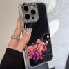 Bouquet Makeup Mirror Phone Case For IPhone 17 17E 16E 16 15 14 Pro 13 12 11 17 Max 16Plus Shockproof Silicone Cover Fundas