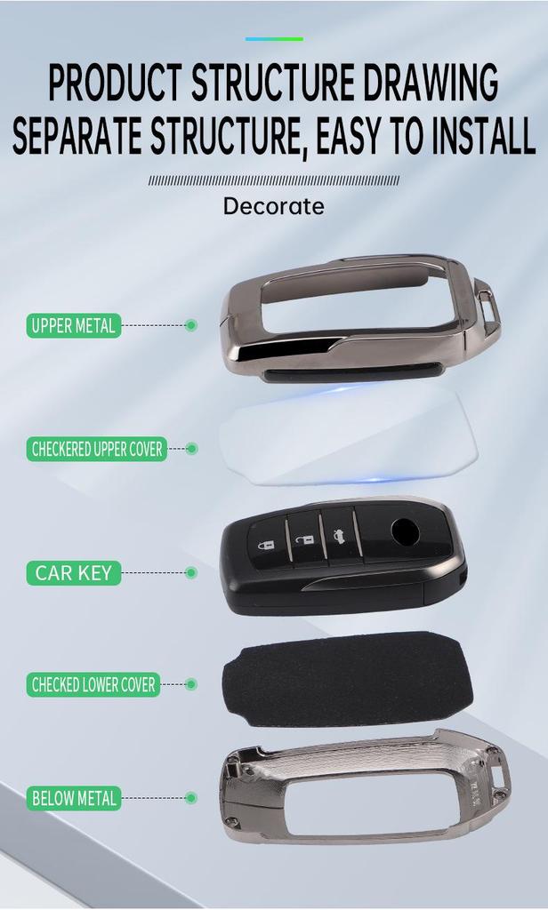 Toyota 2026 Ninth Gen Camry Key Case; Avalon, RAV4, Wildlander, C-HR Key Shell.