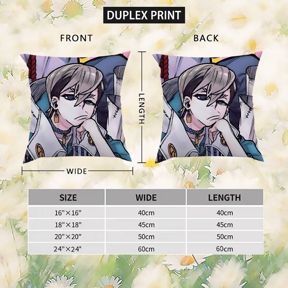 Anime Gachiakuta Pillow Case Double-Sided Printing Cushion Cover 45x45 Decorative Cushions Sofa Home Decor Soft Pillowcase