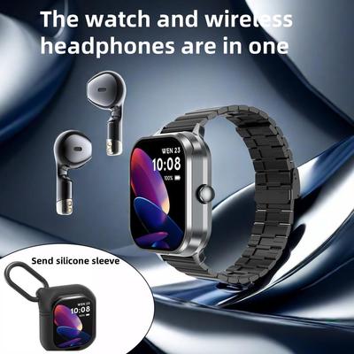 Smartwatch da uomo D8 Pro con auricolari V5.3 Auricolari Smartwatch Sport Fitness Monitor della salute Compatibile con iPhone Android