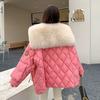 Winter Women's Fur Jacket Women's Warm Mid-length Imitation Fox Fur Collar Down Cotton Jacket