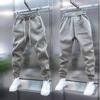 Pantalones de chándal casuales sueltos de primavera y otoño con cintura elástica y cordón para hombre, pantalones deportivos