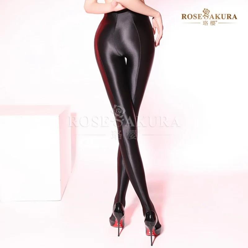 Sexy Spring/Autumn High Waisted Glossy Silky Pantyhose Women High Elastic Ultra Thin Skin Friendly Stockings Legging Dance Yoga