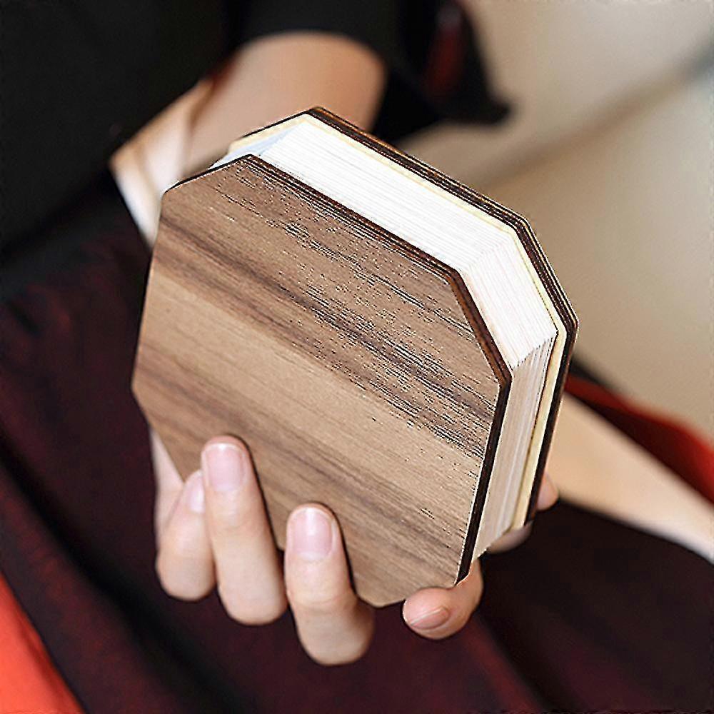 LED Organ Işığı Geri Çekilebilir Gece Lambası, Yaratıcı Katlanır Ahşap Kitap Lambası Şarj Edilebilir Taşınabilir Gece Lambası