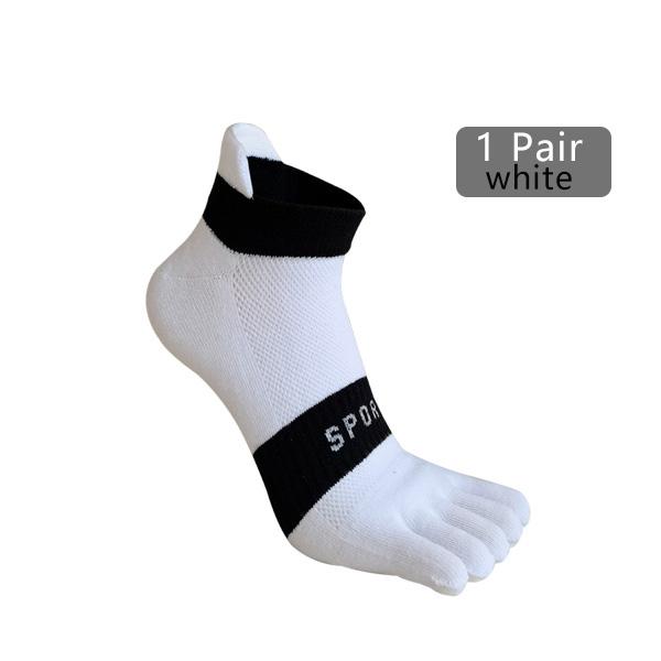 1/5 Pairs Men Ankle 5 Finger Socks Mesh Breathable Compression Sweat-Absorbing Shallow Mouth Fitness Hiking Sport Boat Toe Socks