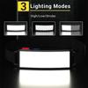 Powerful COB Headlamp Type-c/USB Rechargeable Head Flashlight Built-in Battery Outdoor Fishing Camping Lantern Waterproof Torch