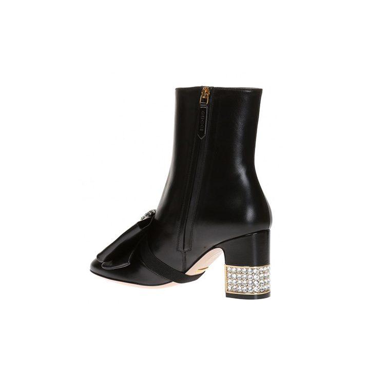 GUCCI Cow Leather Ankle Boots Women's Black 481171 BKO00 1000