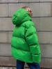 Women's 2024 Winter Hooded Cotton Jacket - Solid Color, Loose Fit, European & American Style