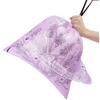 Large Capacity Lavender Scented Garbage Bags Colorful Print Purple Color Trash Bags Non-Tearable Plastic Drawstring Garbage Bags