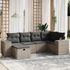 VidaXL Garden Lounge Set with Cushions 6 Pcs, Patio Sofas, Patio Furniture Set, Outdoor Furniture, Grey 3264416