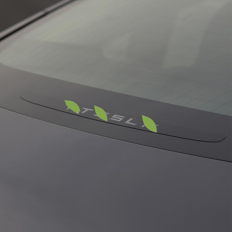 For Tesla Model 3/S/X Car Rear Glass Stickers Custom Logo Tail Lamp 3D Brake Light Decoration Stickers for Tesla