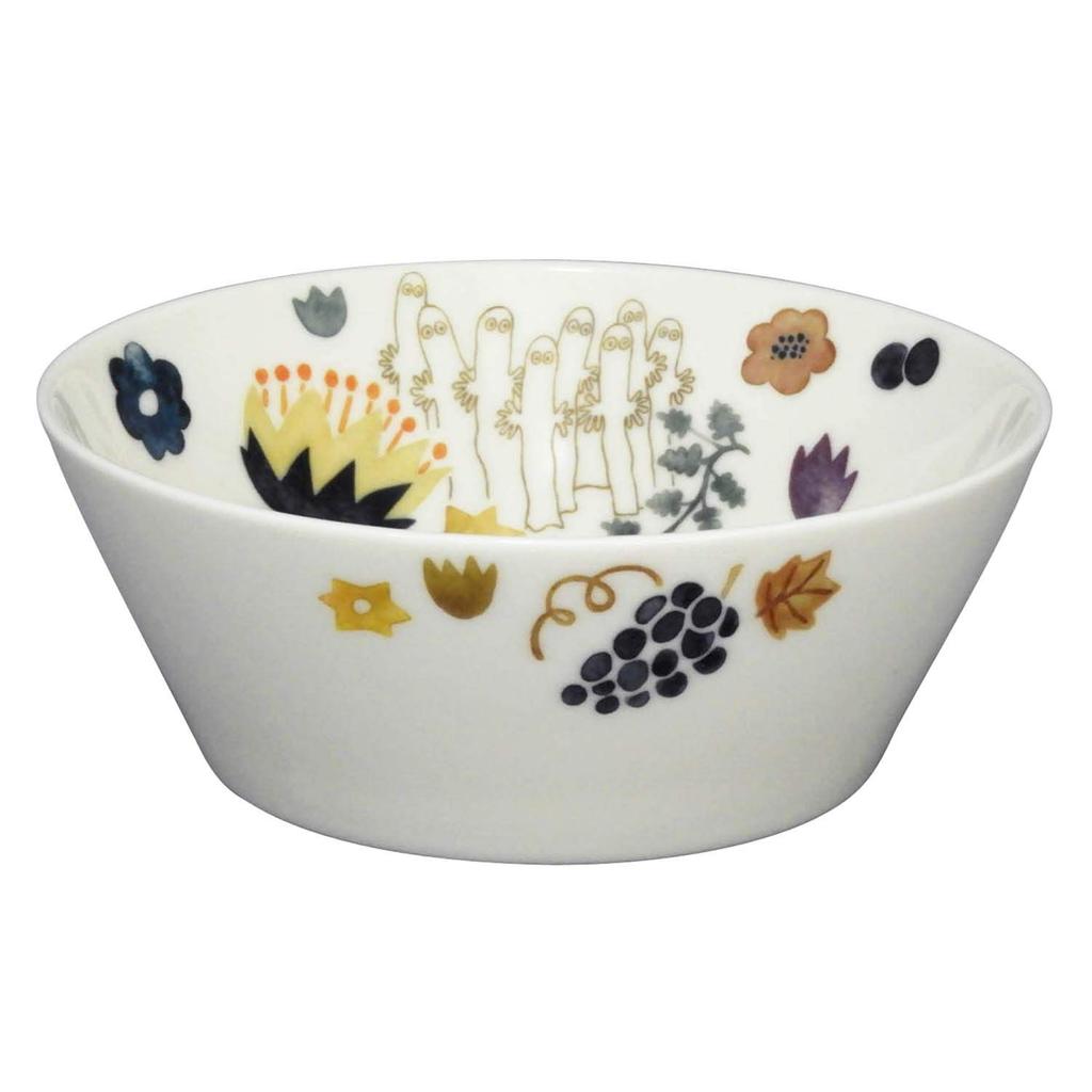 Yamaka Shoten MOOMIN Herbarium Small Hattifattener Microwave Moomin Nordic Day Wedding Made In Bowl, Dish, Approx. 13.5cm Diameter, Design, Safe,