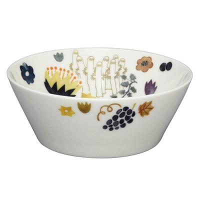 Yamaka Shoten MOOMIN Herbarium Small Hattifattener Microwave Moomin Nordic Day Wedding Made In Bowl, Dish, Approx. 13.5cm Diameter, Design, Safe,