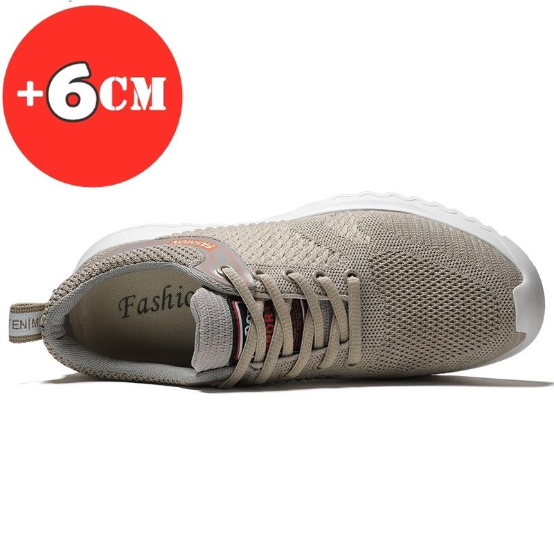 Fashion Sneakers Men Elevator Shoes High Increase Shoes for Man Casual Height Shoes Insole 6CM Sports Shoes