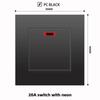 British 13A Socket with USB-C Fast Charging, Hong Kong & Macau Version, Black 3-Hole Square Pin 86 Panel
