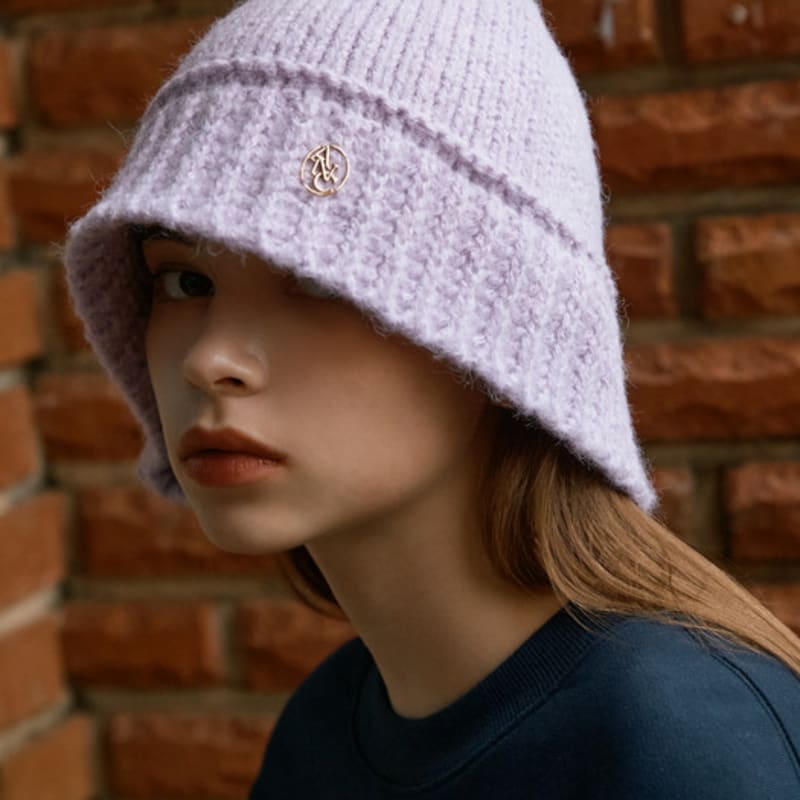 ANOETIC ANC KNIT BUCKET HAT_LAVENDER