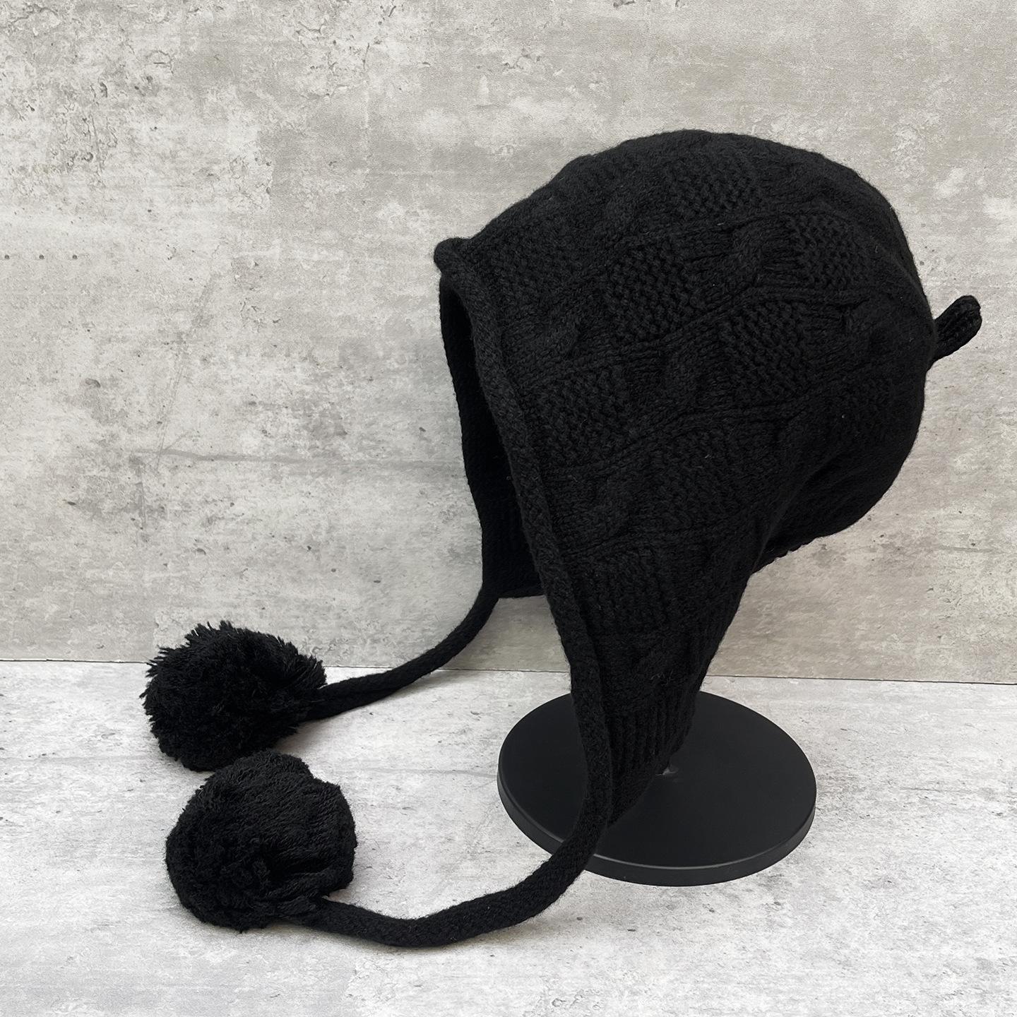 Wool Furry Cold Knitted Wool Hat Year Women S Trend Hat Women S Foreign Style M（56-58cm）