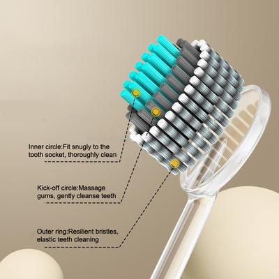 2Pcs Mouth Clean Toothbrush Ultra-Fine Soft Hard Bristle Toothbrush Deep Cleaning For Adults Whitening Teeth