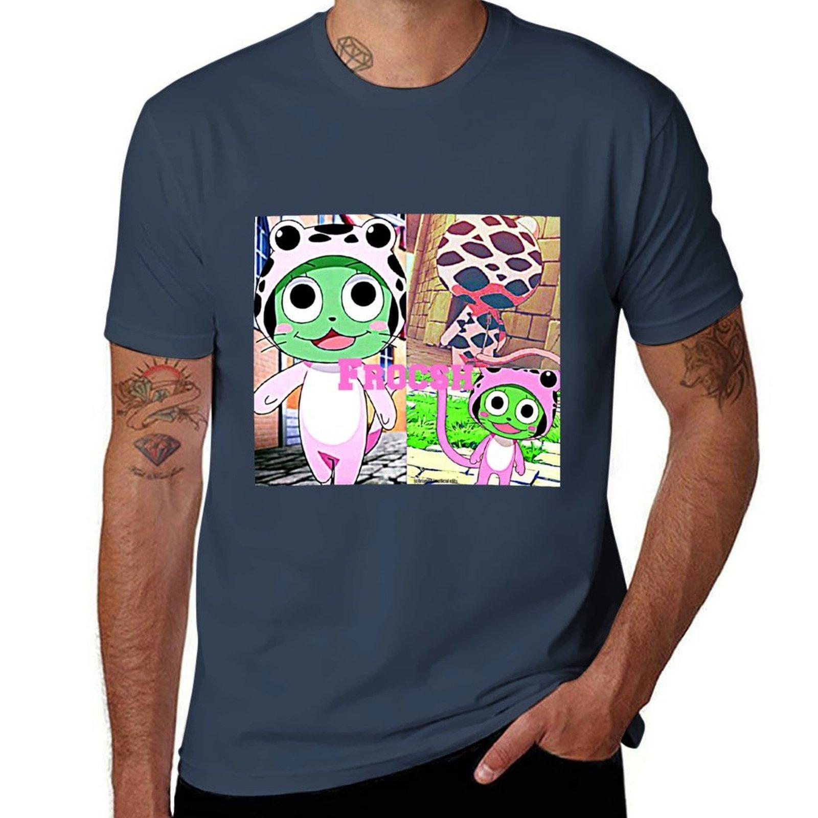 Футболка с коллажем Frosch футболка мужская дизайнерская футболка мужская однотонная мужские футболки с принтами Футболка S