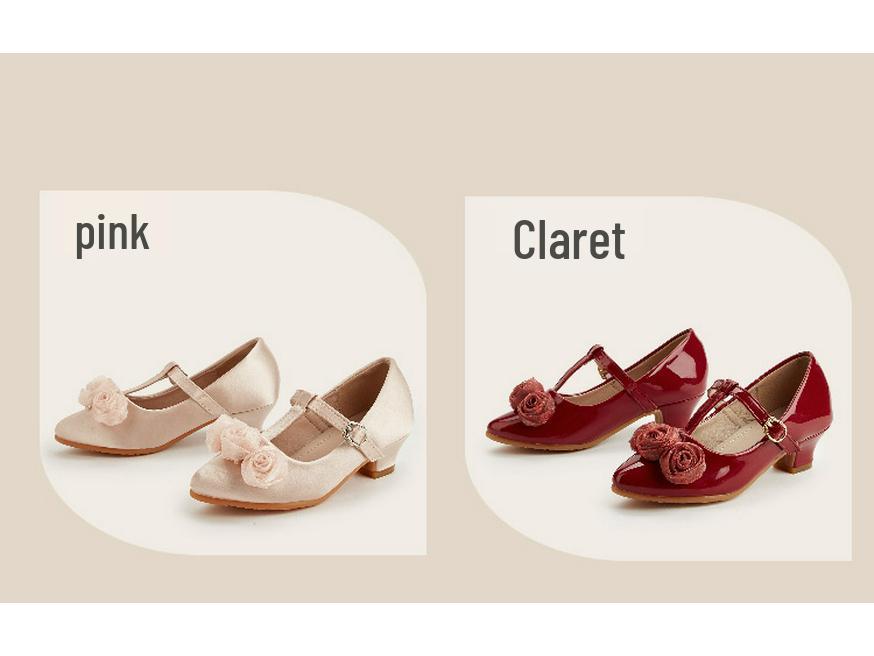 Escarpins à Lacets Pointus pour Filles Hiver 2025 - Chaussures Élégantes en Cuir pour Petites Filles