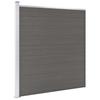 WPC Garden Fence 175 X 186 Cm Grey
