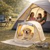 Tragbares Pop-Up Haustierzelt mit 4 Heringen - Faltbarer sonnensicherer Hunde- & Katzenschutz für Camping im Freien