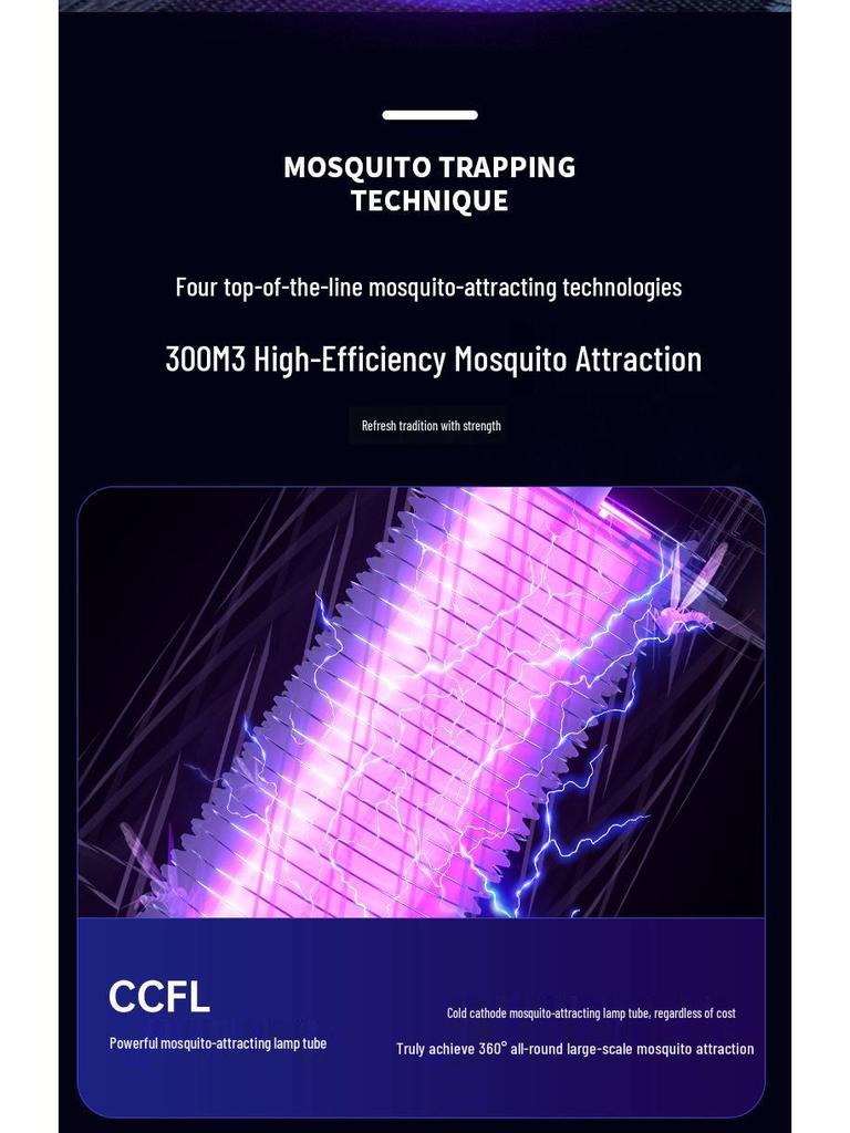 USB Rechargeable Electric Mosquito Trap Lamp - Safe for Indoor Use, Pregnant Women, and Children.
