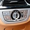 6pcs Silver ABS Car Front Headlight Switch Button Cover For BMW 5 G30 G31 17-23