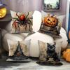1pc Halloween Pillowcase Terrifying Decoration Black Cat Spider Terrifying Pumpkin Witch Hat Design