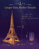 Rolife 3D Puzzle for Glowing Eiffel For LED 4 Interior Handmade Electronic Craft Assembly Birthday Gift Adults, Tower, 53cm, 164pcs, Beginners,