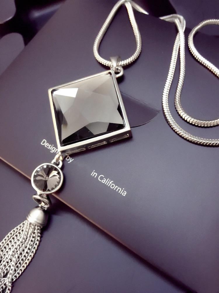 Korean Elegant Tassel Sweater Chain Necklace for Women