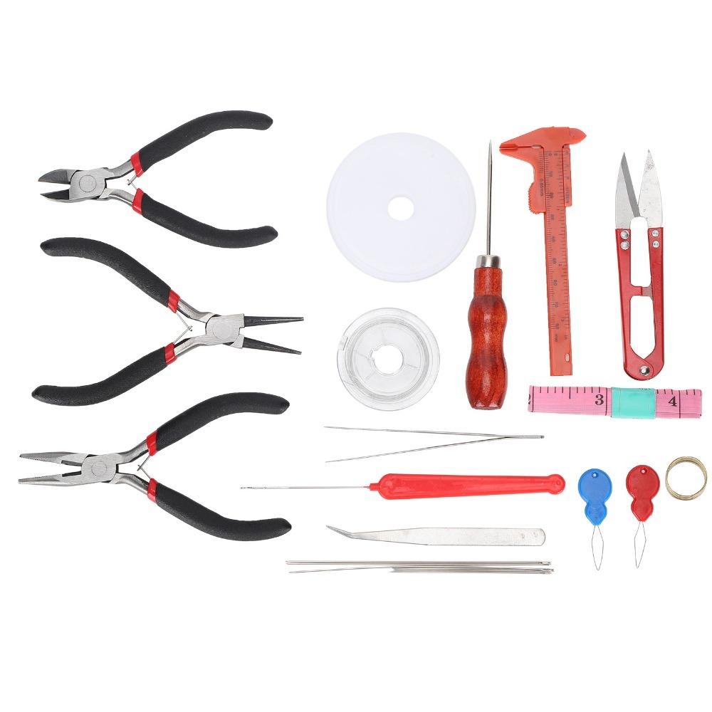 

22 Pcs Complete Set Jewelry Making Tool Kit Black Jewelry Making Supplies Kit DIY Jewelry