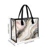 Elegant Marbled Pattern Tote Bag Fashion Portable Daily Use Handbag for Shopping Commute
