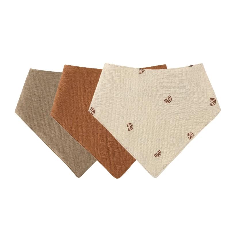 3PCS/5PCS Muslin Bibs Baby Face Towel Wash Cloth Drooling Bibs Toddlers Neck Scarf Baby Stuff Dropshipping