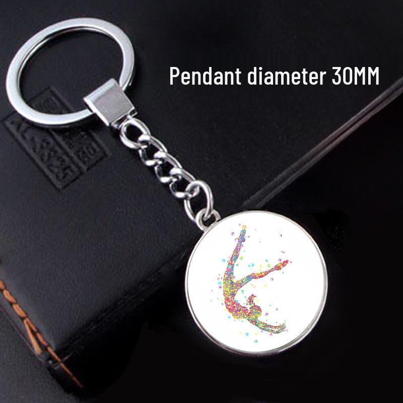 Cross Ballet Dancer Keychain