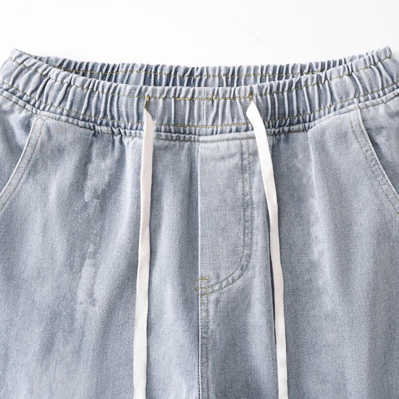 Men's American Retro Loose Wide-Leg Washed Jeans