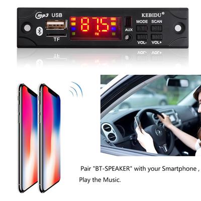 KEBIDU Car FM Radio Module Stereo Bluetooth 5.0 MP3 Decoder Board 12V TF USB AUX WMA For 2*20W 40W Amplifier Home Speaker Player