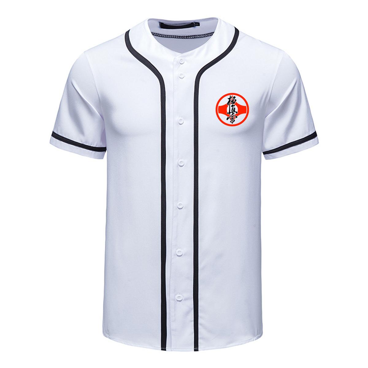 

Мужские повседневные рубашки с коротким рукавом, бейсбольные рубашки, свободные рубашки американского размера, повседневная рубашка 2XL белый