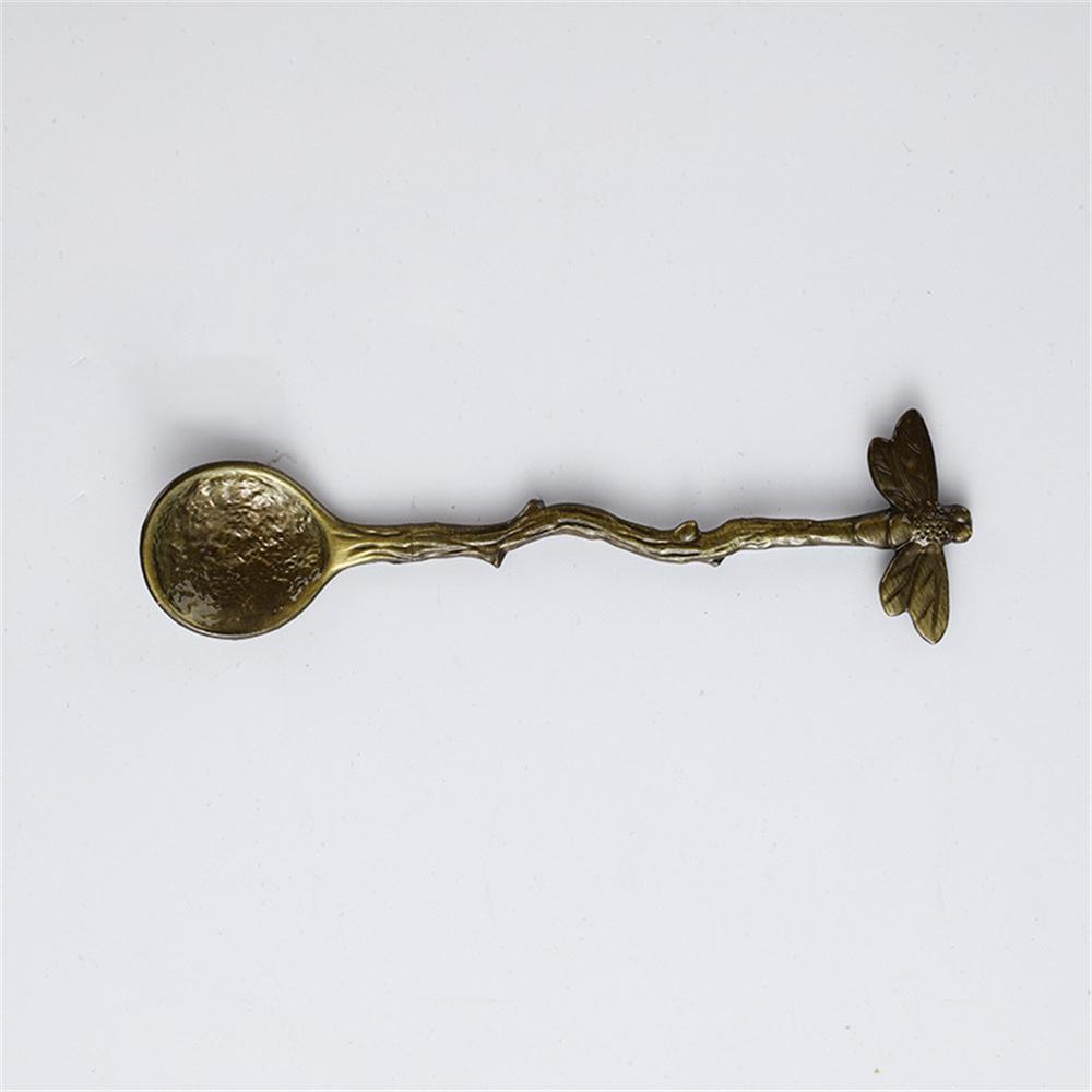 Dragonfly Design Coffee Spoon Metal Bar Tea Spoon Stirring Tool Kitchen Dessert Scoop Tablewear