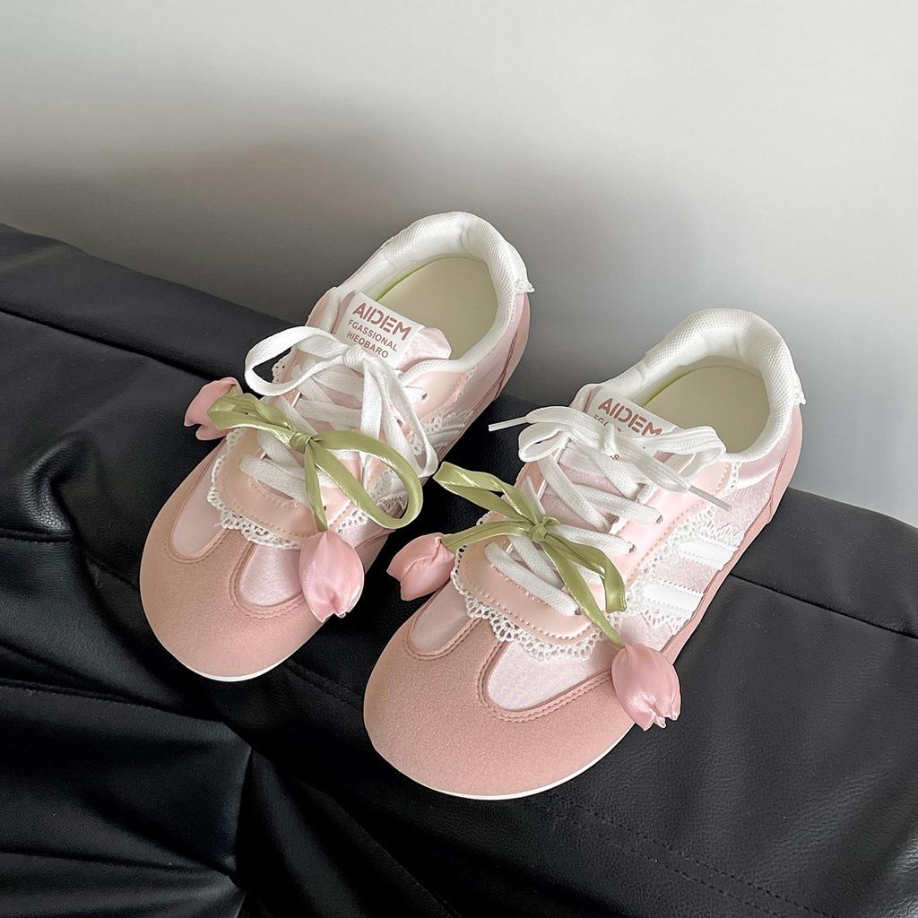 Queen Fan retro flat-bottomed ballet style little white shoes women's shoes 2025 new summer thin styles with skirts Dexun shoes
