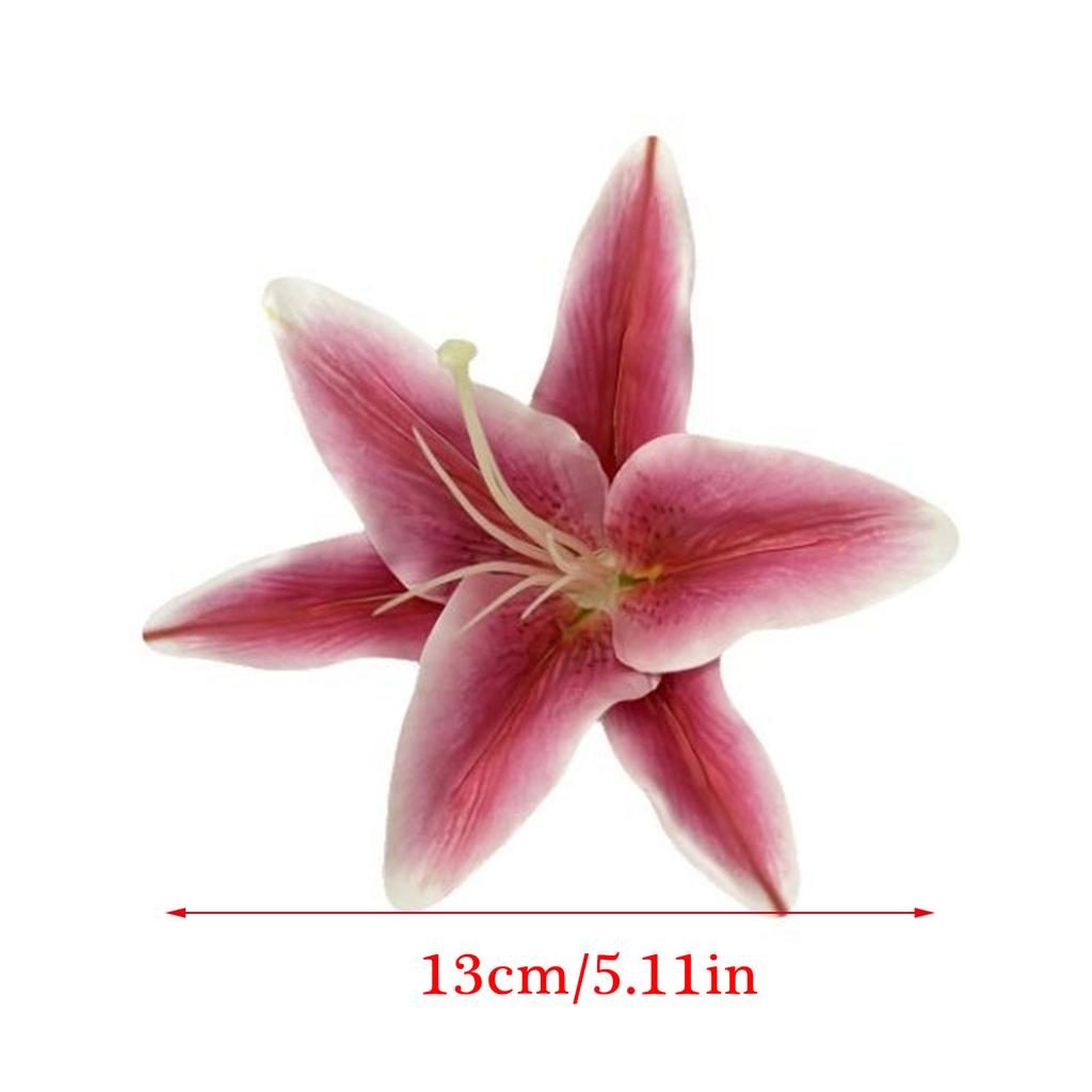 Realistic Lily Flower Hair Claw Clip with Strong Grip Design Resin Flower Hair Clamp Ponytail Holder For Formal Event